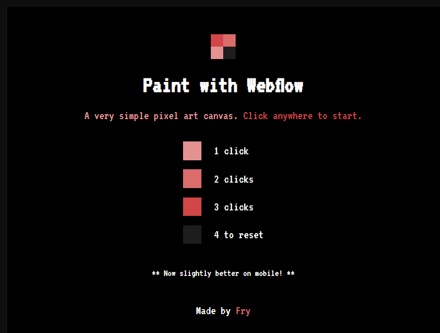 A screenshot of the Paint website's homepage